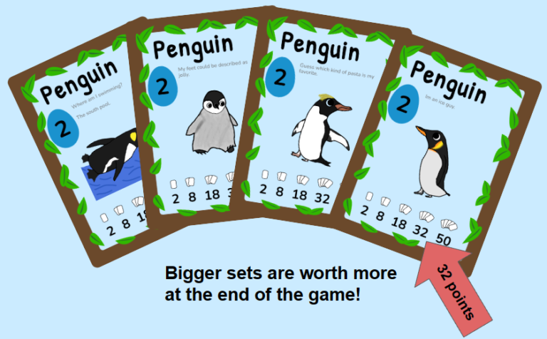 Set of Penguin cards